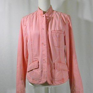 Mossimo Peach Band Collar classic Jean Jacket